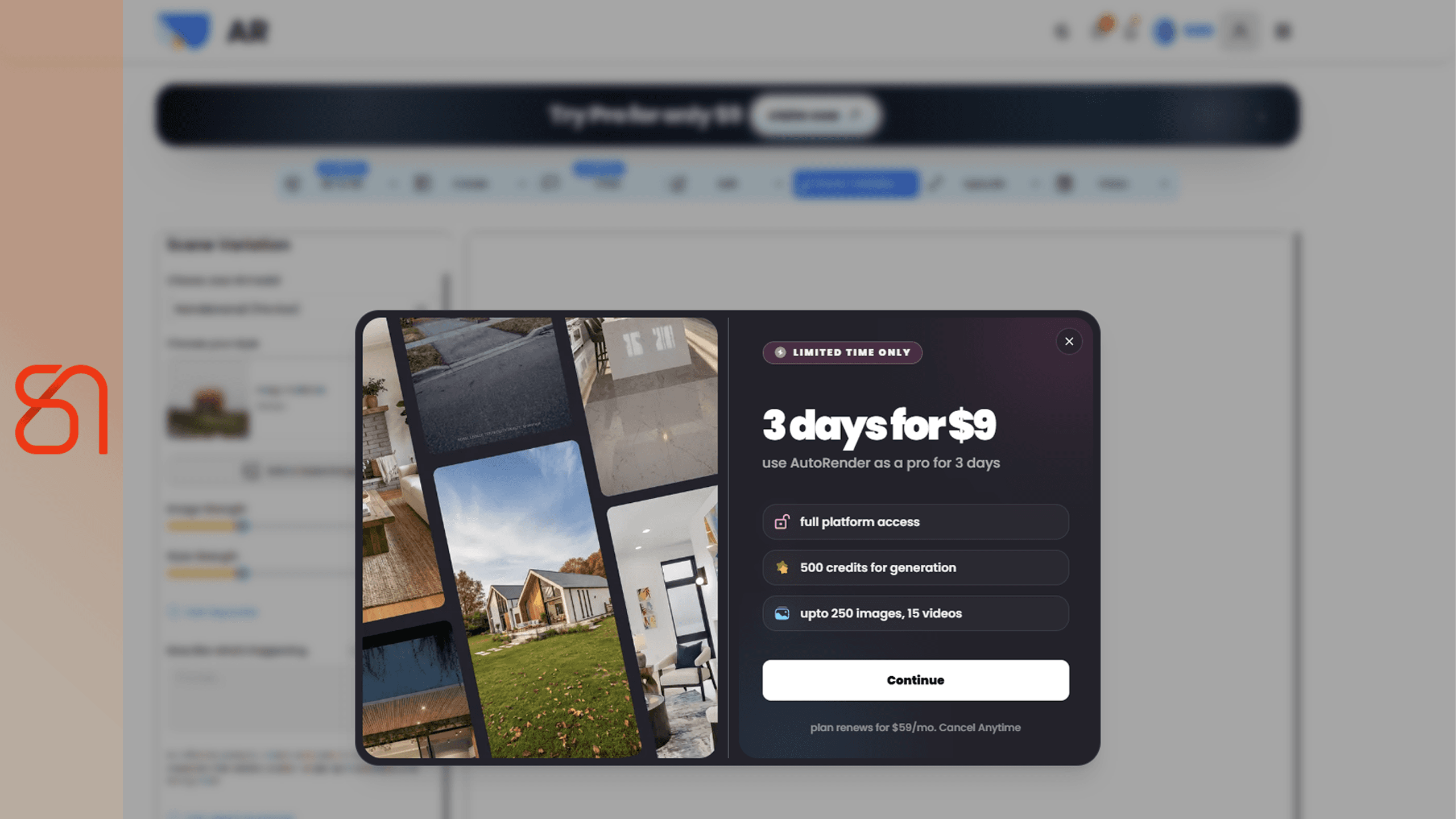 AutoRender AI — پلتفرم هوشمند رندرینگ و تصویرسازی معماری - تصویر 1